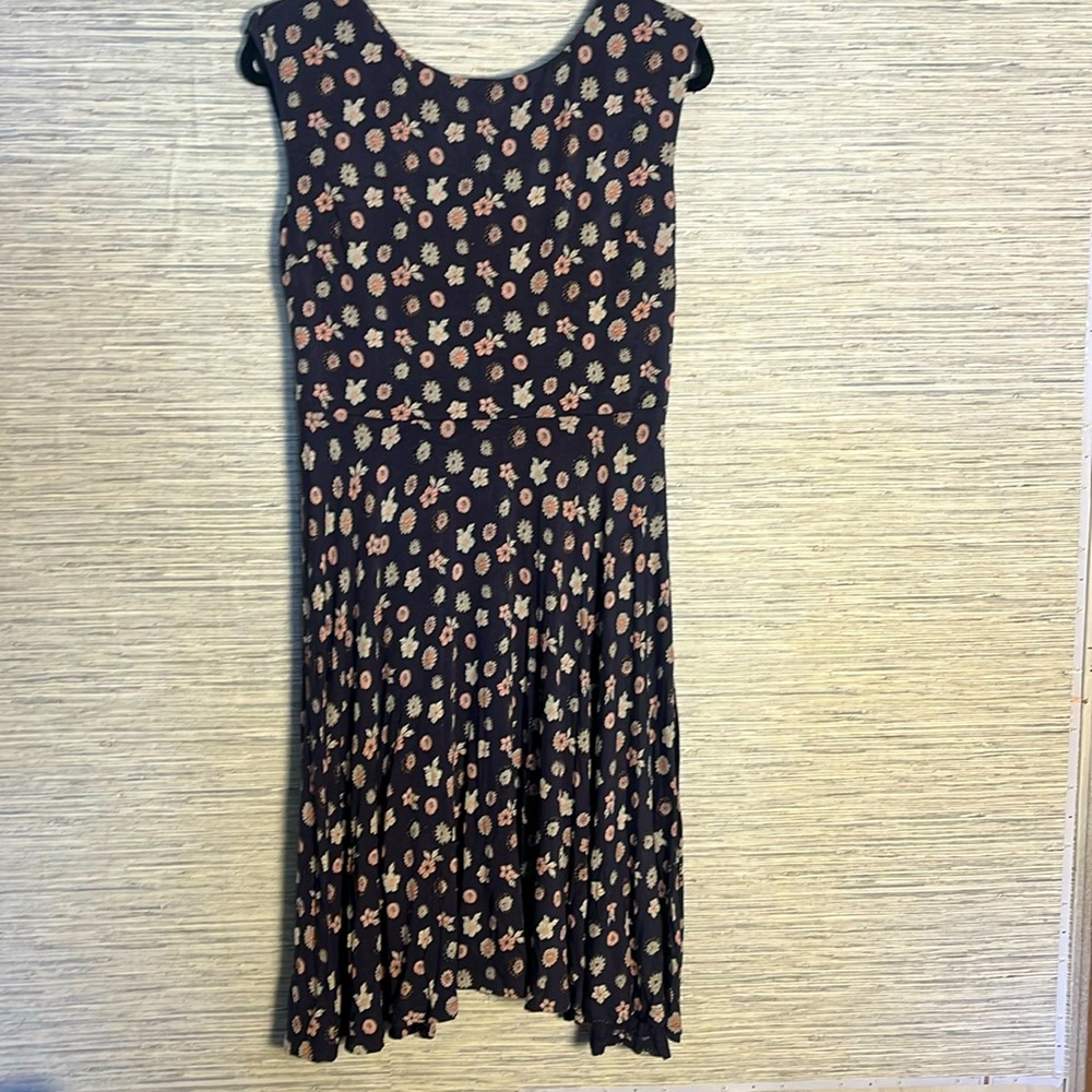 Loft Blue/Gray Floral Print Dress Size M (558)